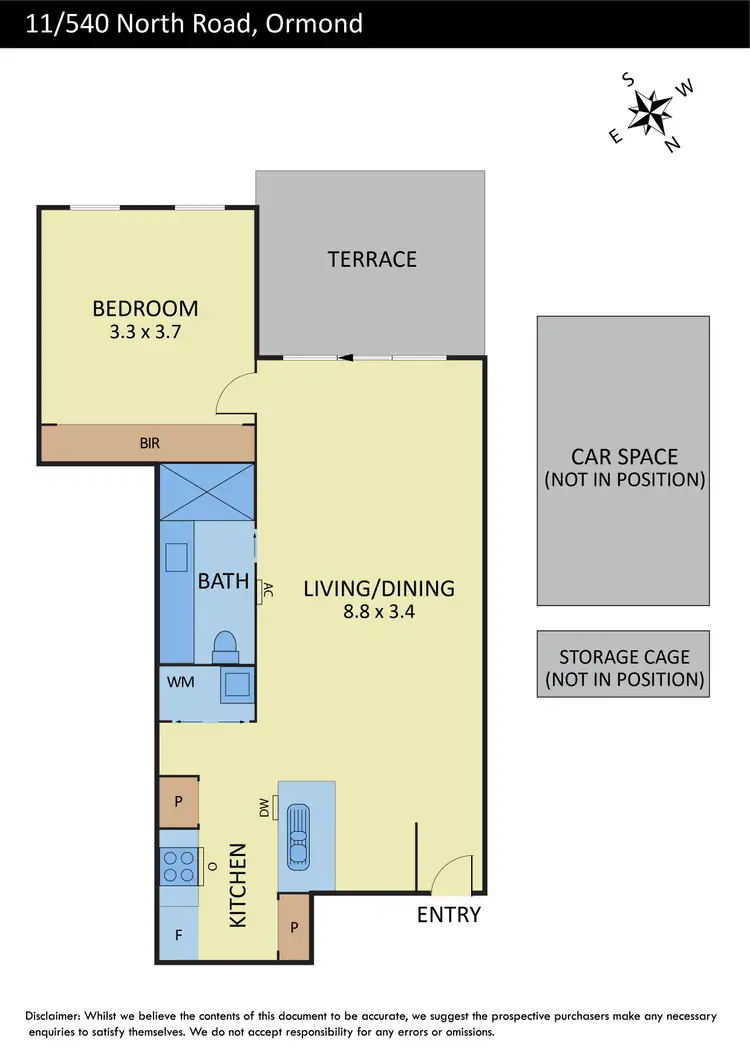 Floorplan of Homely unit listing, 11/540 North Road, Ormond VIC 3204