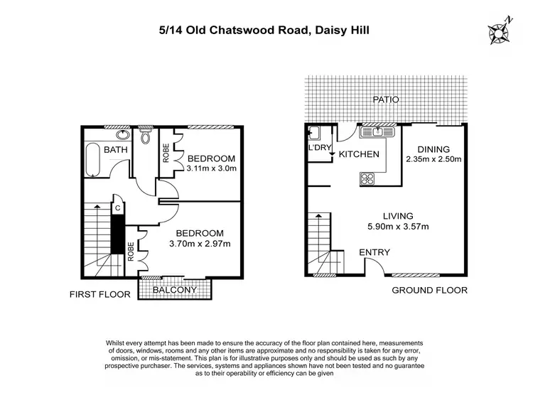 Floorplan of Homely townhouse listing, 5/14 Old Chatswood Road, Daisy Hill QLD 4127