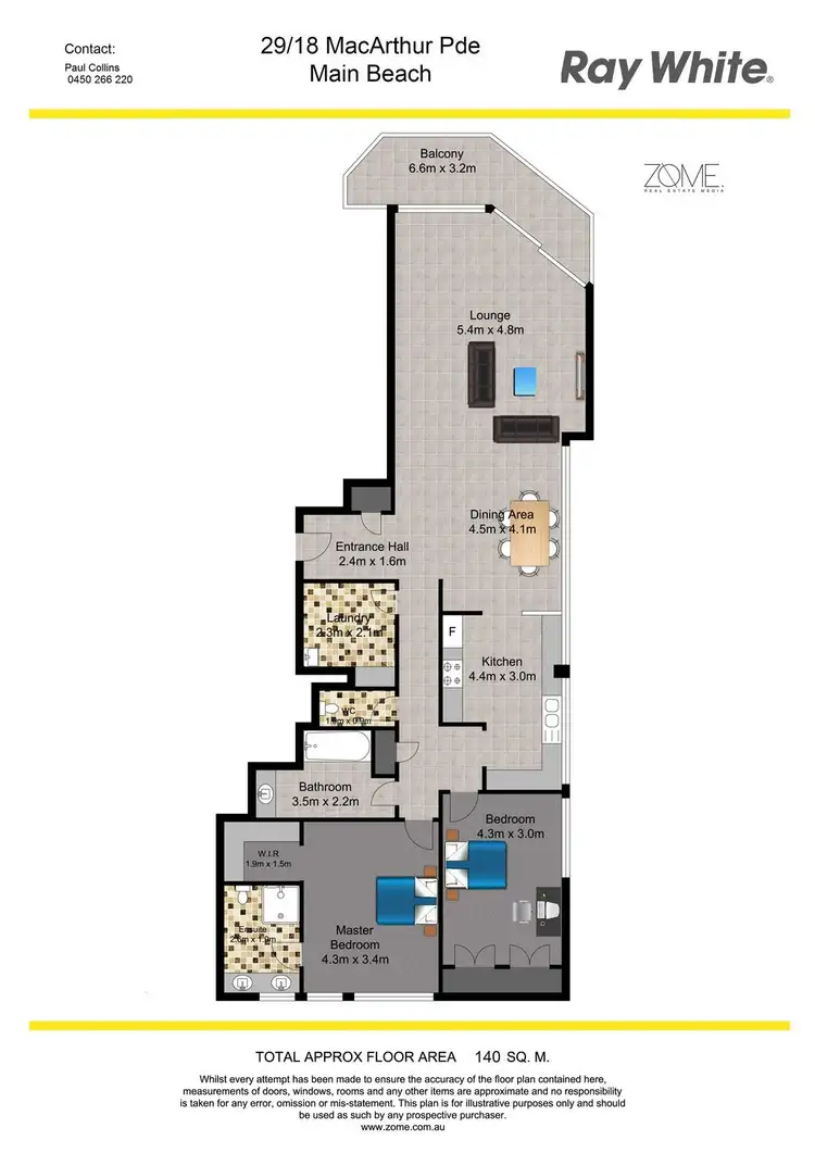 Floorplan of Homely apartment listing, 29/18 MacArthur Parade, Main Beach QLD 4217