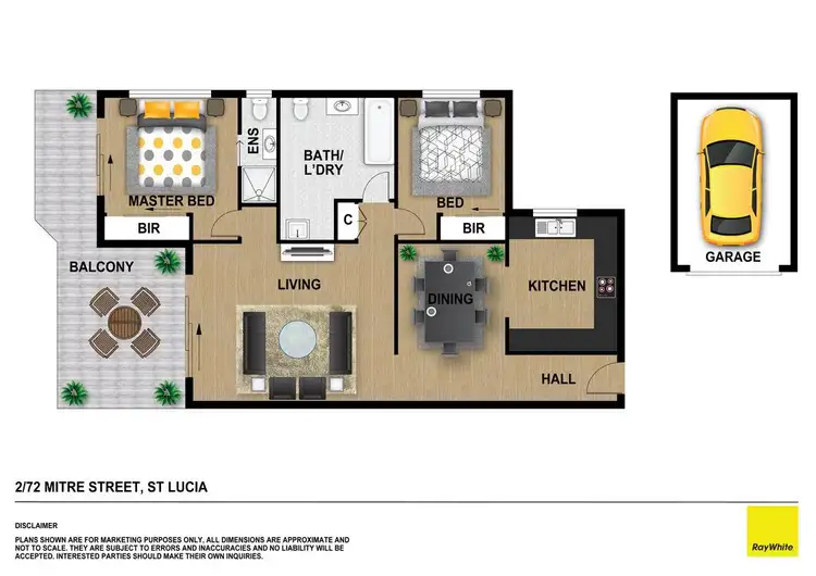 Floorplan of Homely unit listing, 2/72 Mitre Street, St Lucia QLD 4067