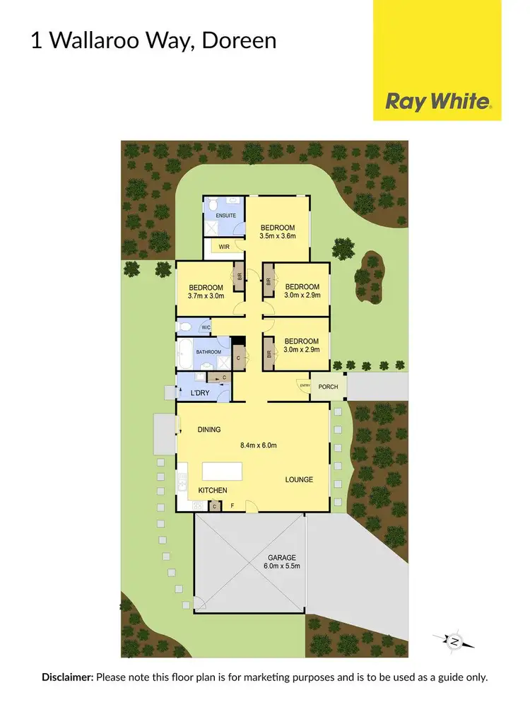 Floorplan of Homely house listing, 1 Wallaroo Way, Doreen VIC 3754