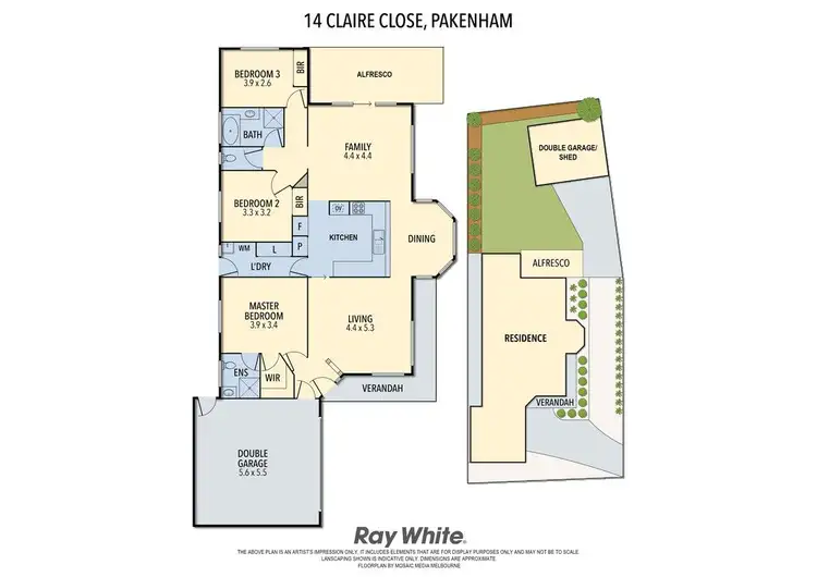 Floorplan of Homely house listing, 14 Claire Close, Pakenham VIC 3810