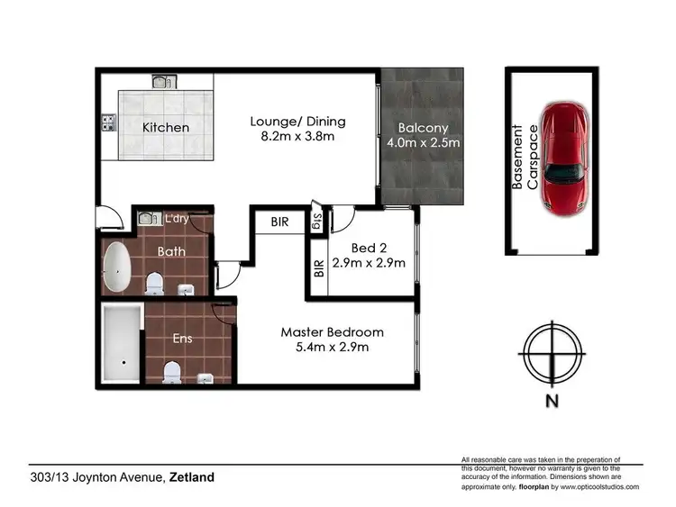 Floorplan of Homely apartment listing, 303/13 Joynton Avenue, Zetland NSW 2017