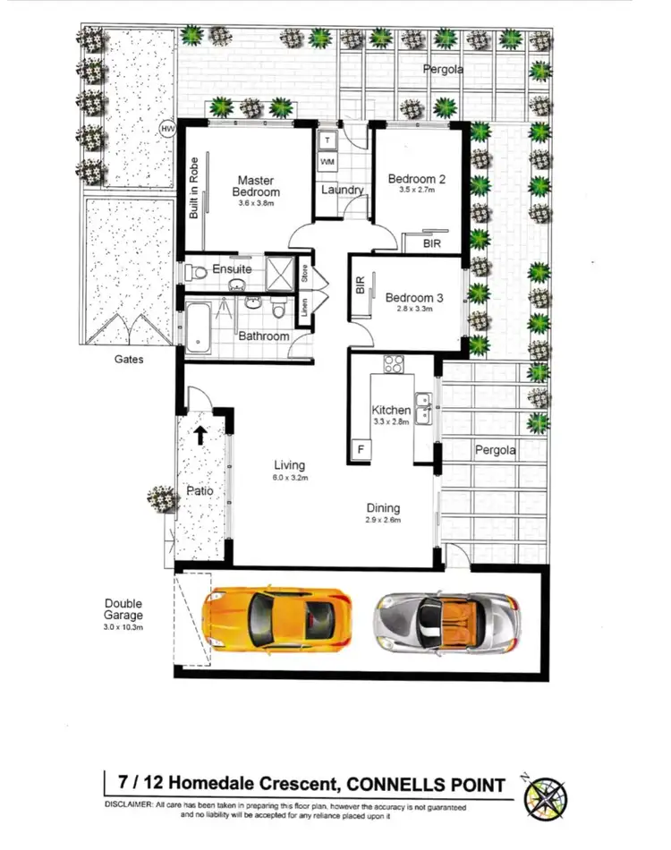 Floorplan of Homely villa listing, 7/12 Homedale Crescent, Connells Point NSW 2221