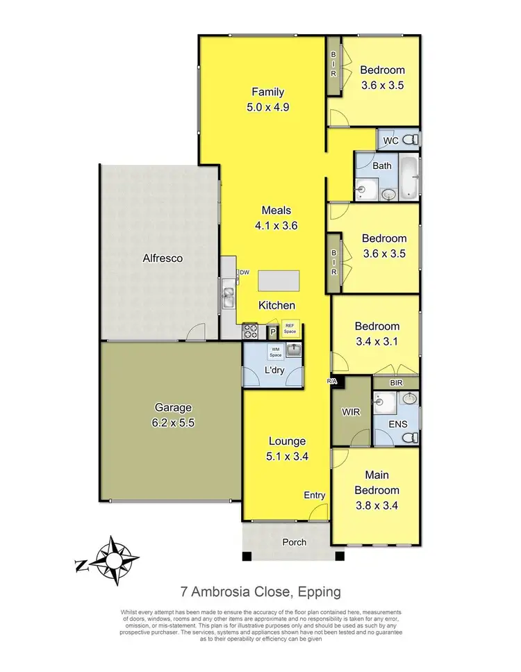 Floorplan of Homely house listing, 7 Ambrosia Close, Epping VIC 3076
