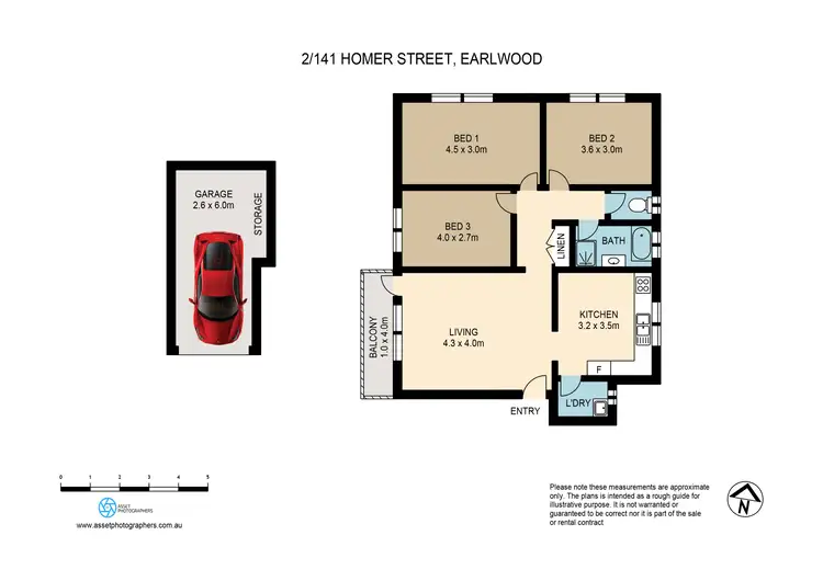 Floorplan of Homely unit listing, 2/141 Homer Street, Earlwood NSW 2206