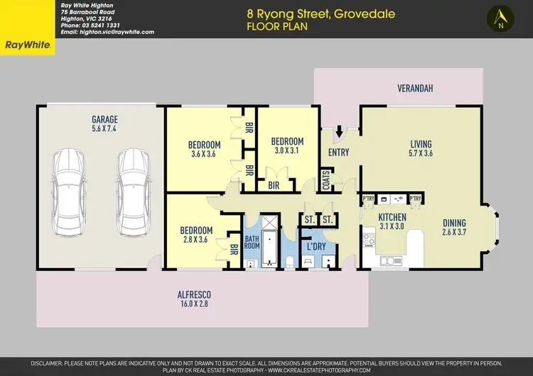 Floorplan of Homely house listing, 8 Ryong Street, Grovedale VIC 3216