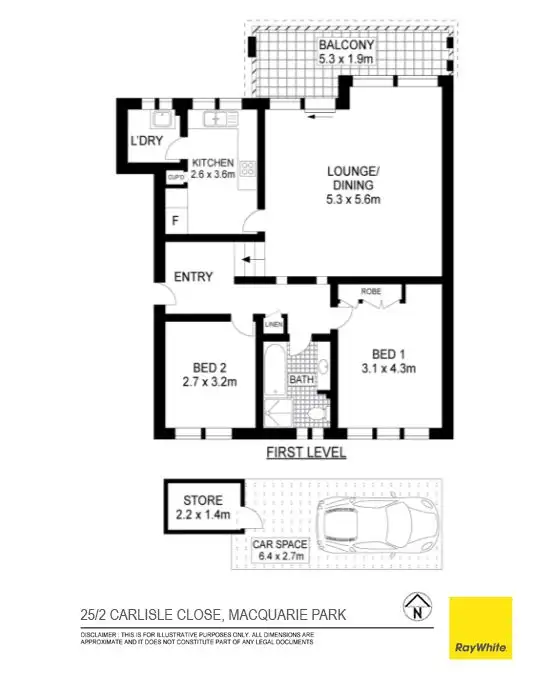 Floorplan of Homely unit listing, 25/2 Carlisle Close, Macquarie Park NSW 2113