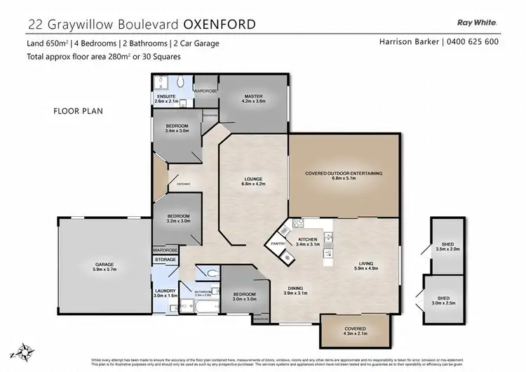 Floorplan of Homely house listing, 22 Graywillow Boulevard, Oxenford QLD 4210