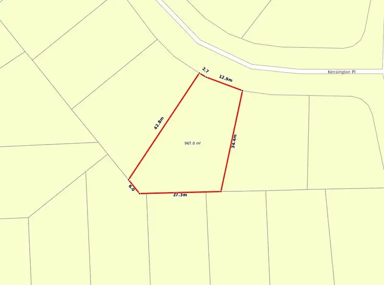Floorplan of Homely land listing, 5 Kensington Place, Kin Kora QLD 4680