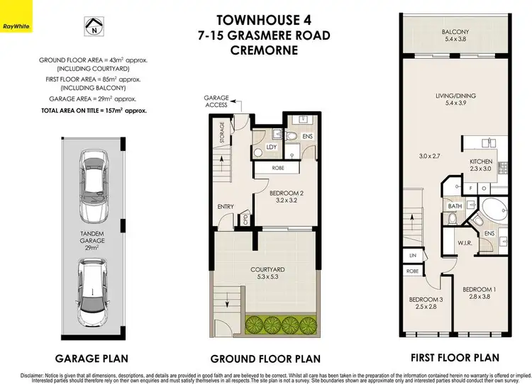 Floorplan of Homely townhouse listing, 4/7-15 Grasmere Road, Cremorne NSW 2090