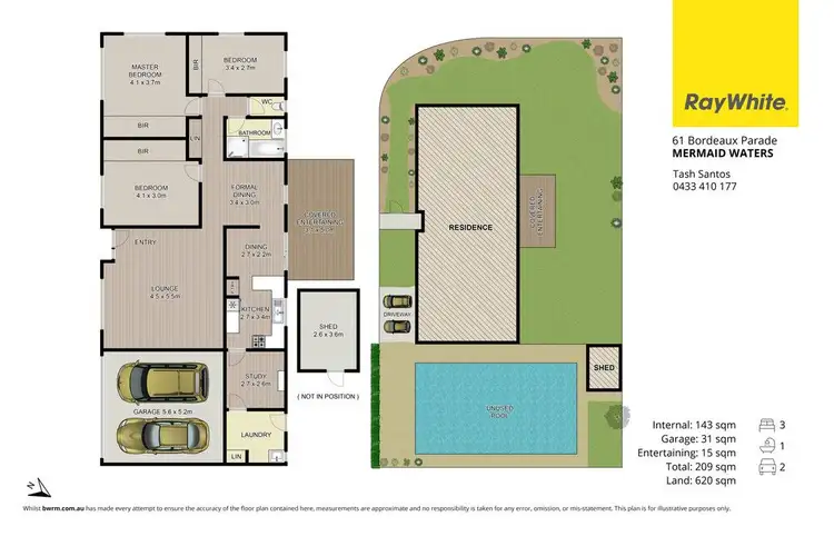 Floorplan of Homely house listing, 61 Bordeaux Parade, Mermaid Waters QLD 4218