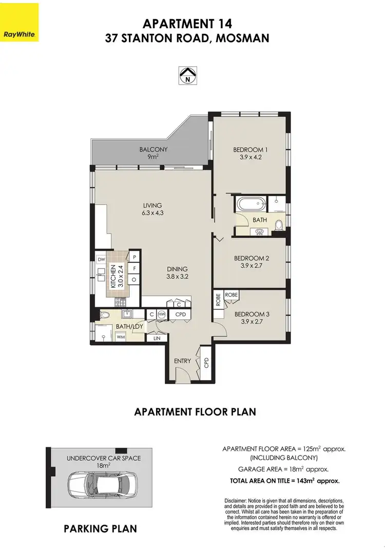 Floorplan of Homely apartment listing, 14/37 Stanton Road, Mosman NSW 2088
