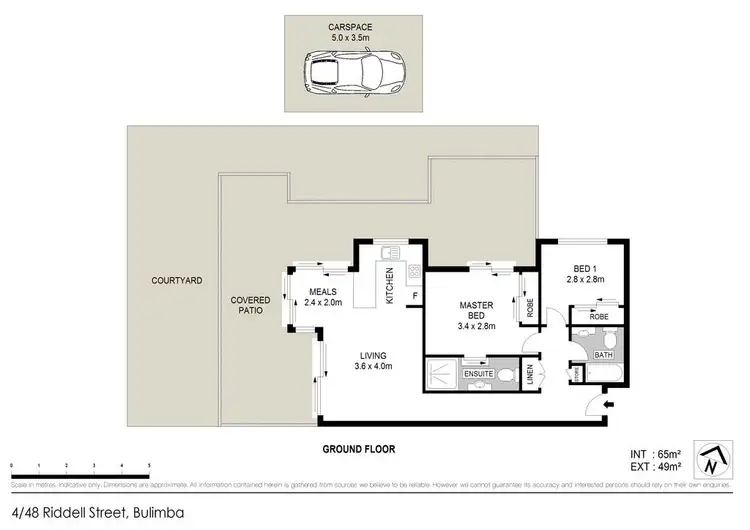 Floorplan of Homely unit listing, 4/48 Riddell Street, Bulimba QLD 4171