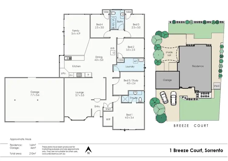 Floorplan of Homely house listing, 1 Breeze Court, Sorrento WA 6020