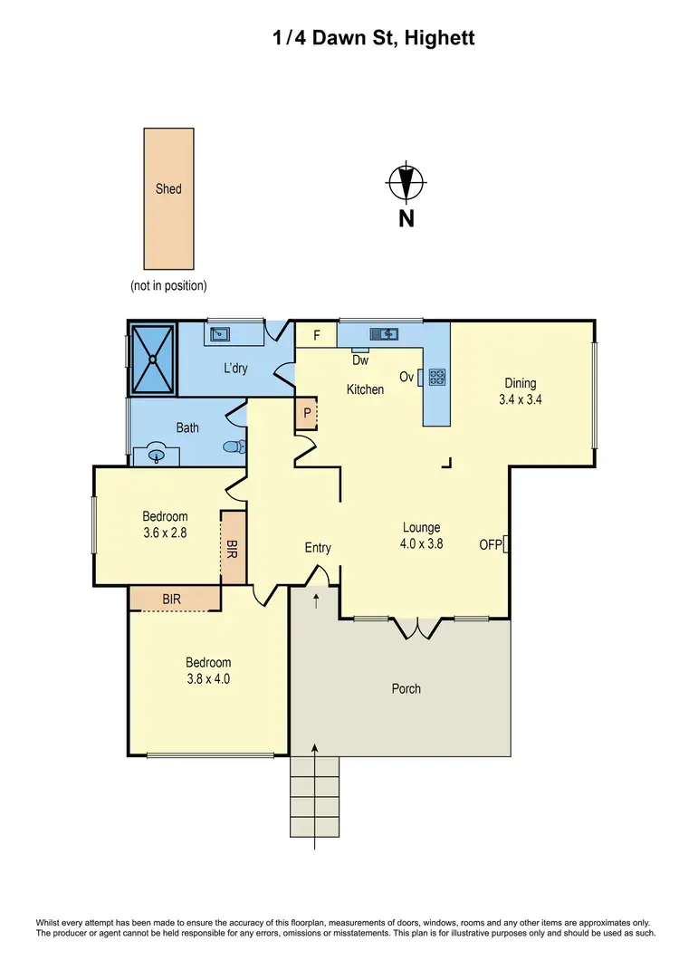 Floorplan of Homely house listing, 1/4 Dawn Street, Highett VIC 3190