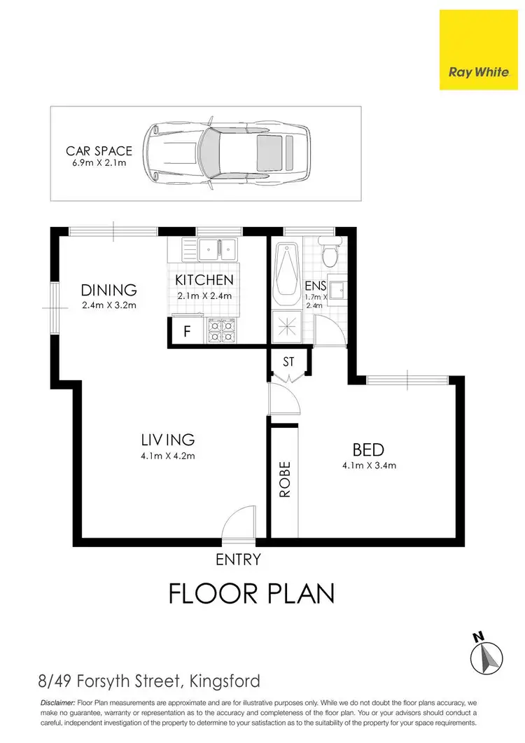 Floorplan of Homely apartment listing, 8/49 Forsyth Street, Kingsford NSW 2032