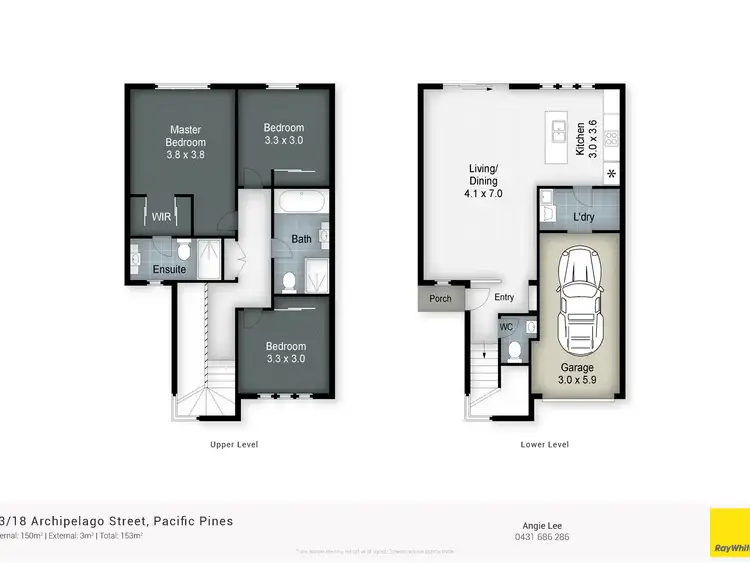 Floorplan of Homely townhouse listing, 43/18 Archipelago Street, Pacific Pines QLD 4211