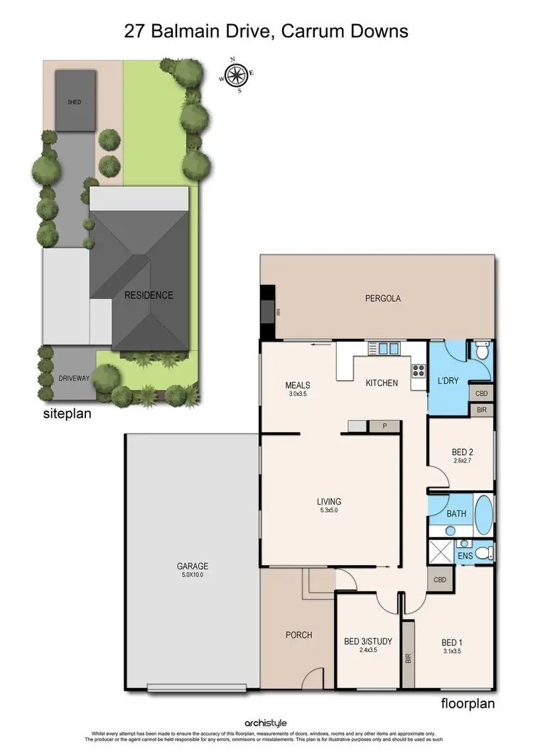 Floorplan of Homely house listing, 27 Balmain Drive, Carrum Downs VIC 3201