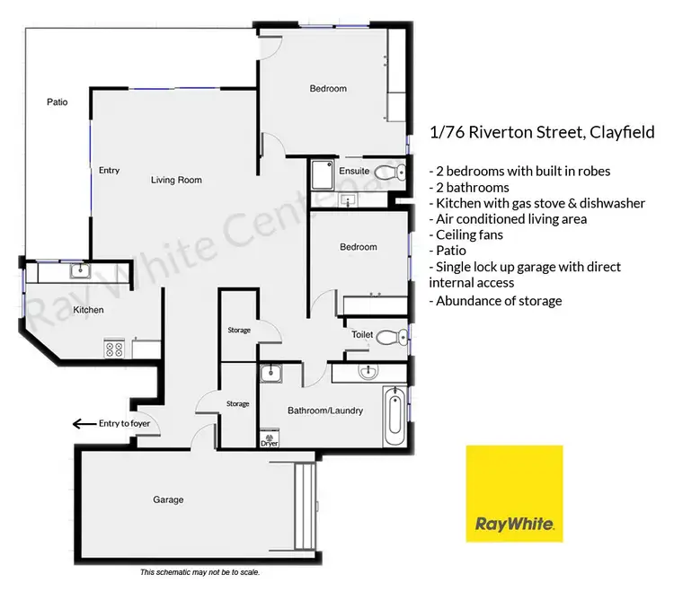Floorplan of Homely unit listing, 1/76 Riverton Street, Clayfield QLD 4011