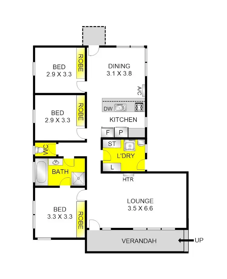 Floorplan of Homely house listing, 8 Horne Square, Corio VIC 3214