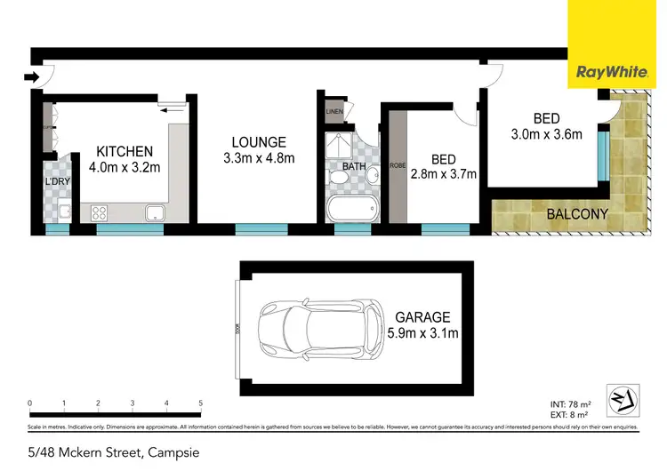 Floorplan of Homely unit listing, 5/48 McKern Street, Campsie NSW 2194