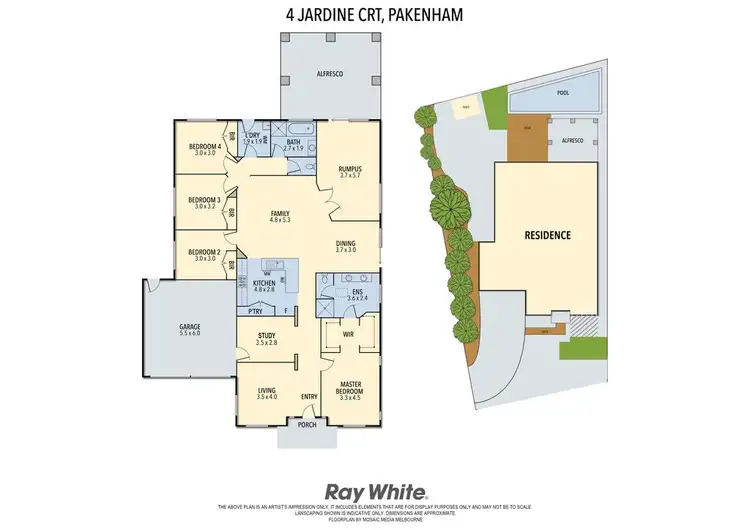 Floorplan of Homely house listing, 4 Jardine Court, Pakenham VIC 3810