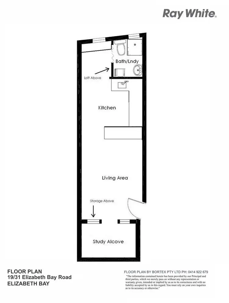 Floorplan of Homely studio listing, 19/31 Elizabeth Bay Road, Elizabeth Bay NSW 2011