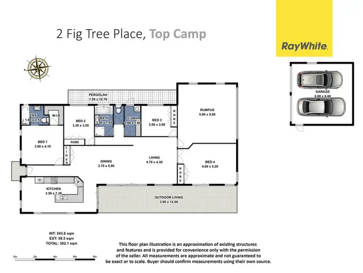 Floorplan of Homely house listing, 2 Fig Tree Place, Top Camp QLD 4350