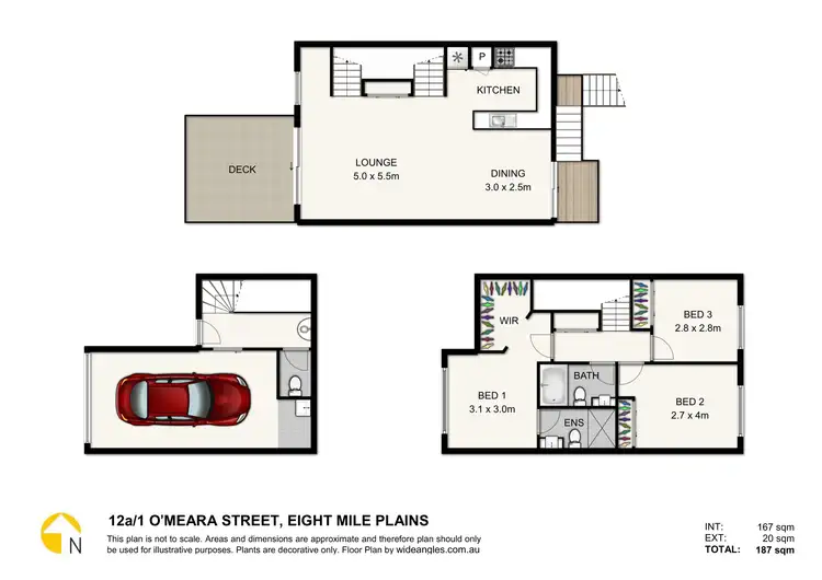 Floorplan of Homely townhouse listing, 12A/1 O'Meara Street, Eight Mile Plains QLD 4113