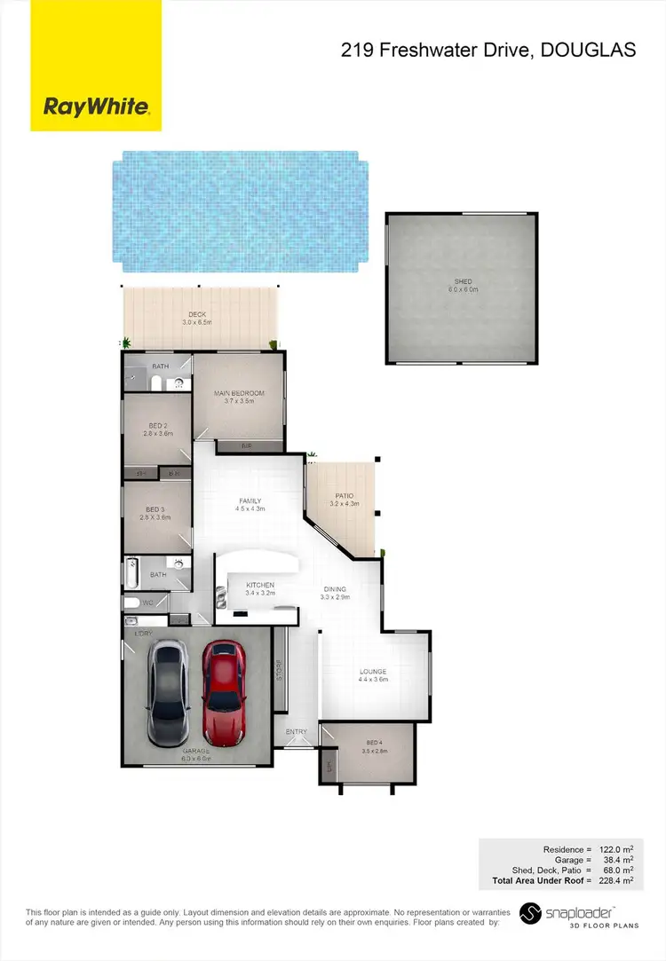 Floorplan of Homely house listing, 219 Freshwater Drive, Douglas QLD 4814