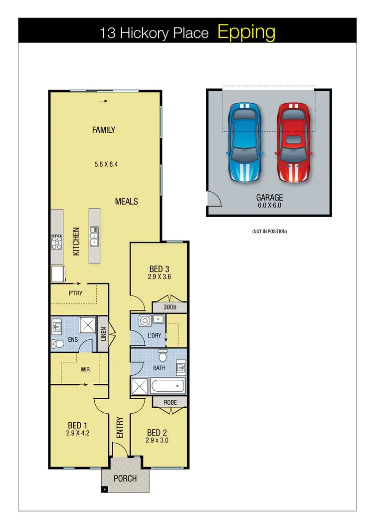 Floorplan of Homely house listing, 13 Hickory Place, Epping VIC 3076