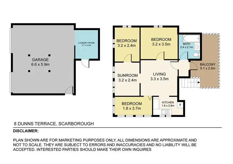 Floorplan of Homely house listing, 8 Dunns Terrace, Scarborough QLD 4020