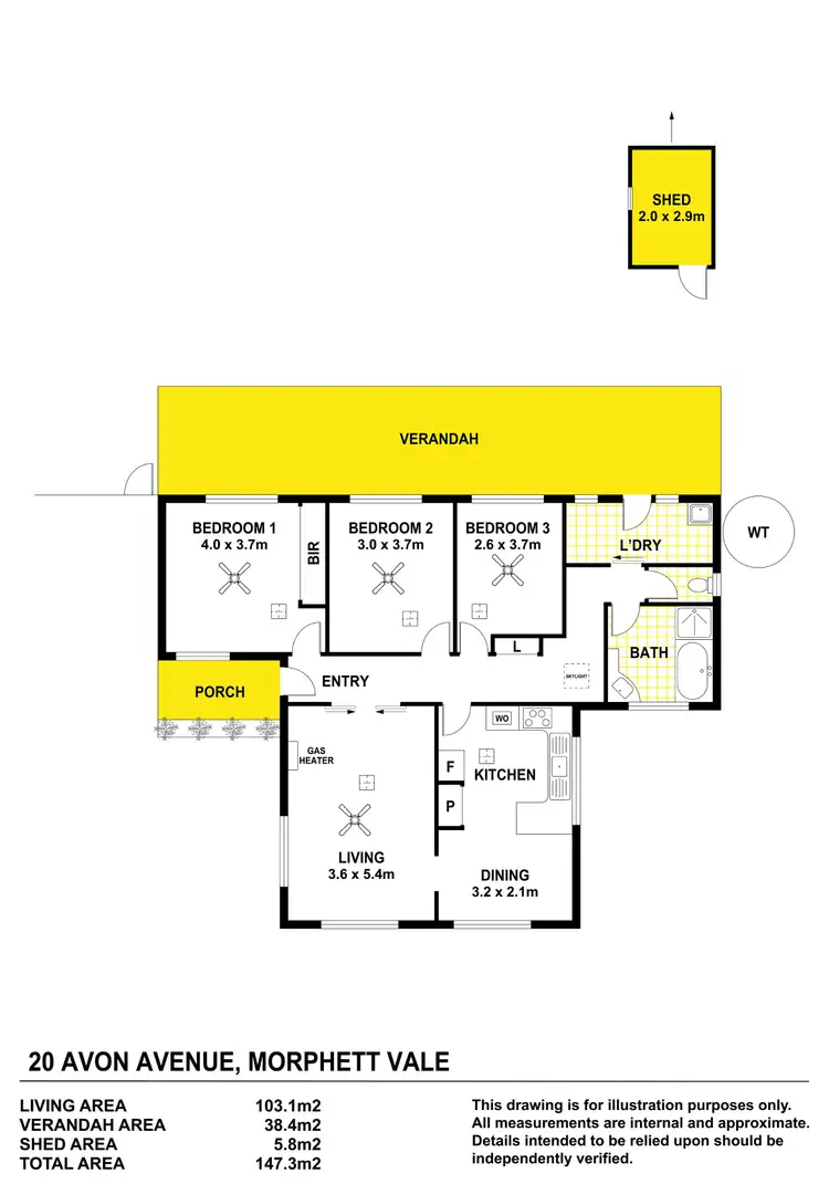 Floorplan of Homely house listing, 20 Avon Avenue, Morphett Vale SA 5162