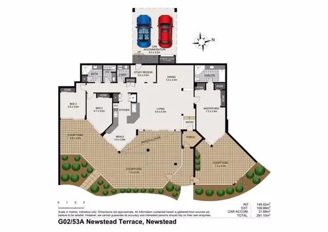 Floorplan of Homely apartment listing, G02/53A Newstead Terrace, Newstead QLD 4006