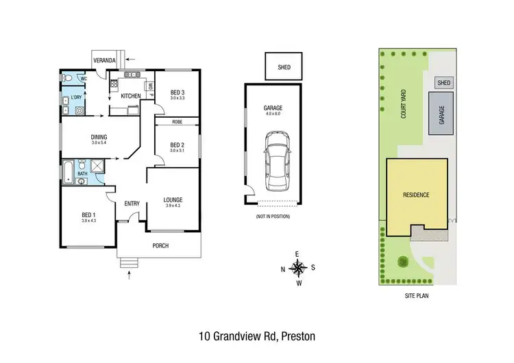 Floorplan of Homely house listing, 10 Grandview Road, Preston VIC 3072