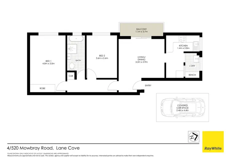 Floorplan of Homely apartment listing, 4/520 Mowbray Road, Lane Cove NSW 2066