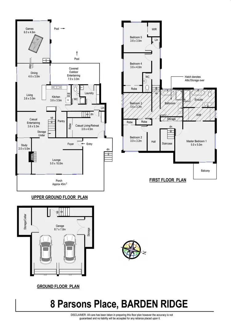 Floorplan of Homely house listing, 8 Parsons Place, Barden Ridge NSW 2234