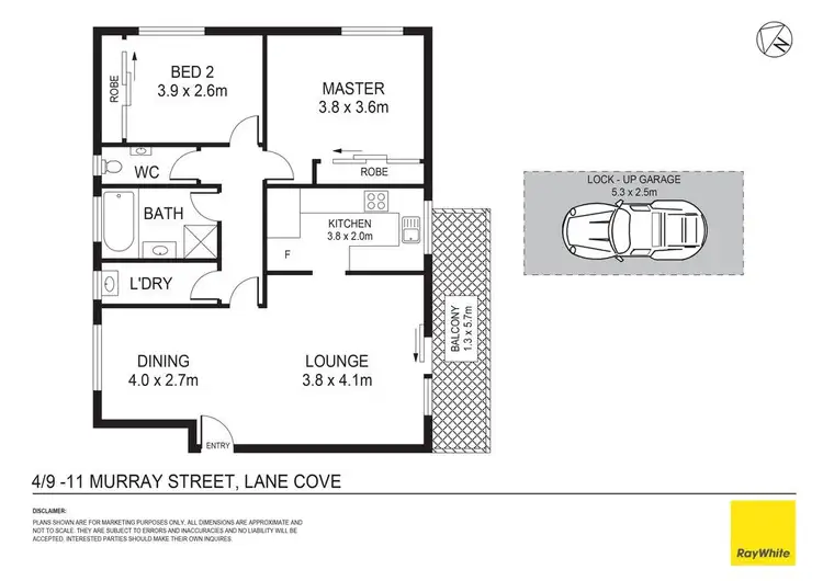 Floorplan of Homely apartment listing, 4/9-11 Murray Street, Lane Cove NSW 2066