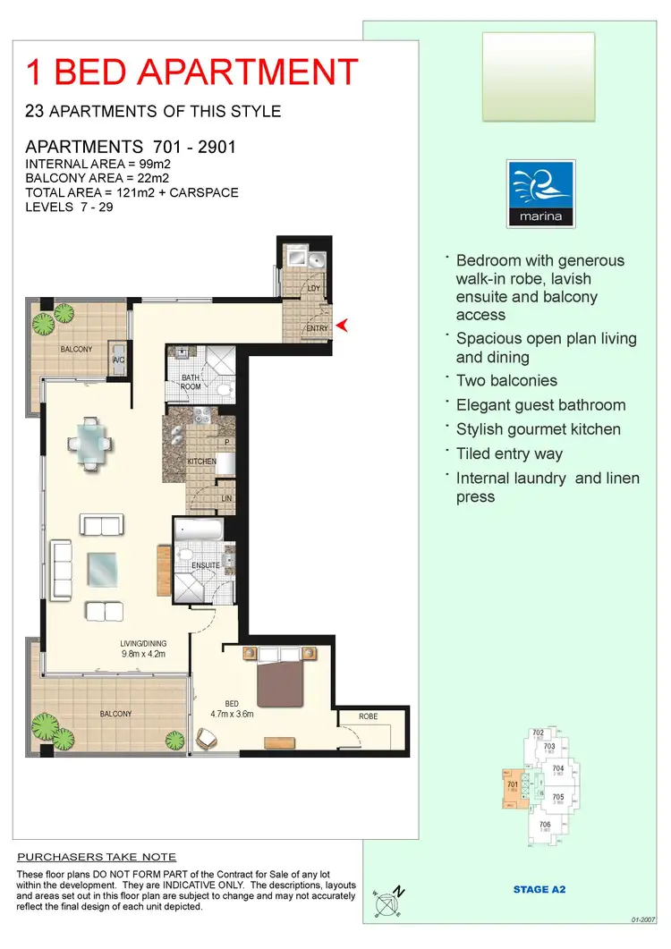 Floorplan of Homely apartment listing, 4 Como Crescent, Southport QLD 4215