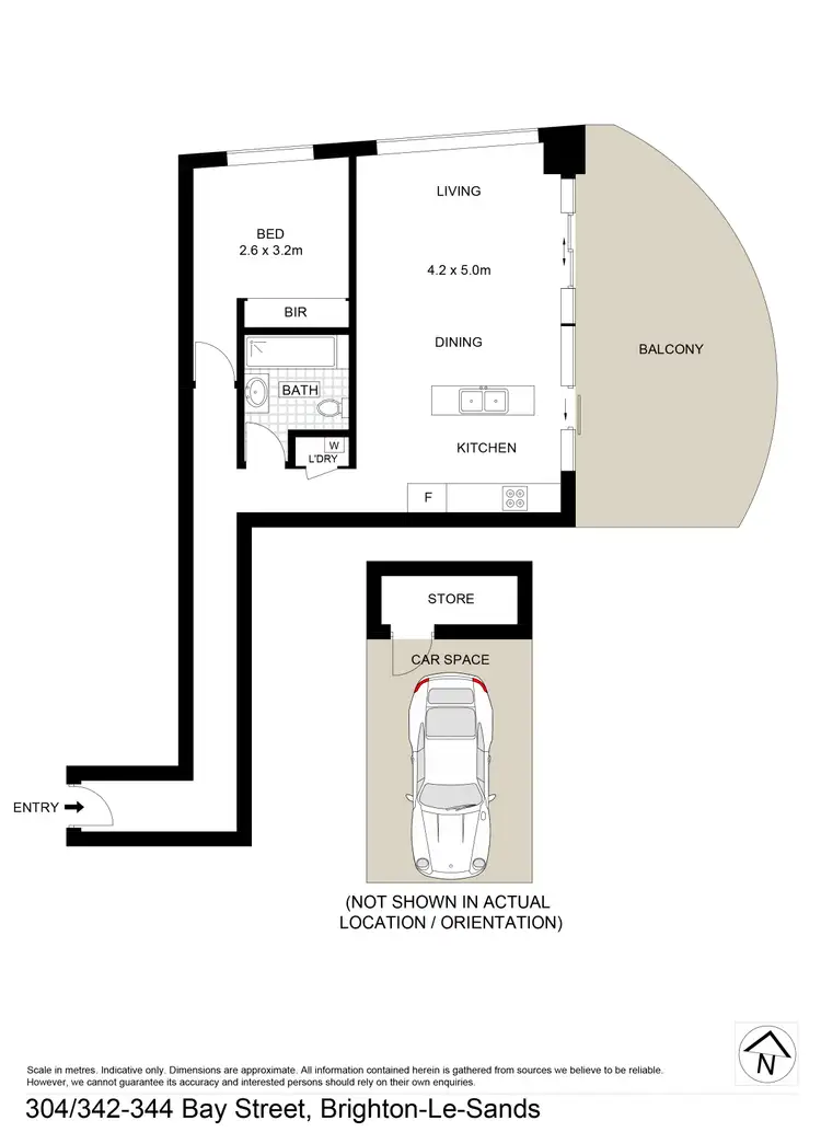 Floorplan of Homely unit listing, 304/342-344 Bay Street, Brighton-le-sands NSW 2216