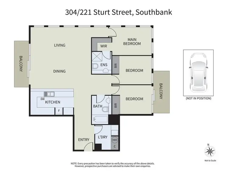 Floorplan of Homely apartment listing, 304/221 Sturt Street, Southbank VIC 3006