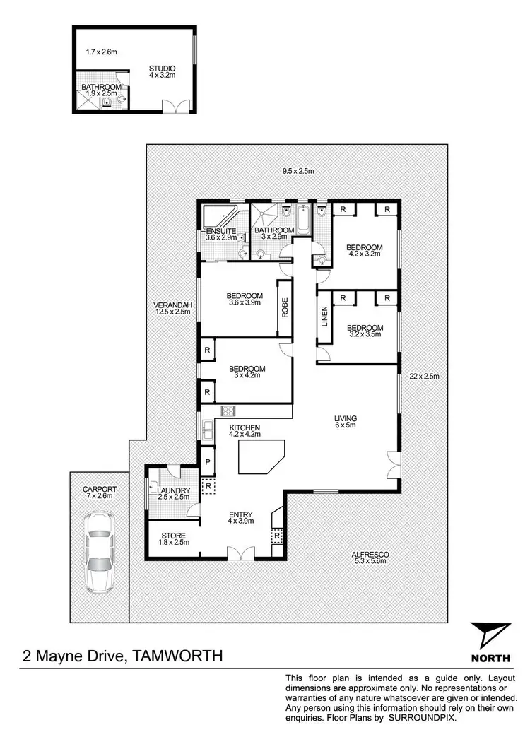 Floorplan of Homely house listing, 2 Mayne Drive, Tamworth NSW 2340