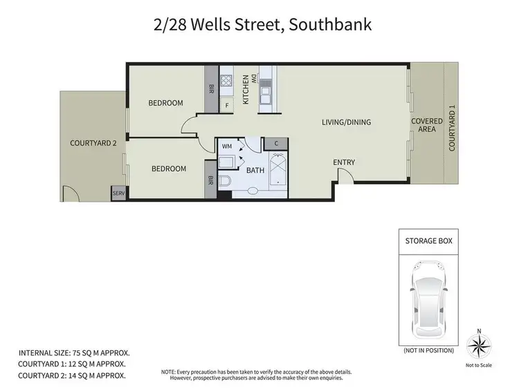 Floorplan of Homely apartment listing, 2/28 Wells Street, Southbank VIC 3006