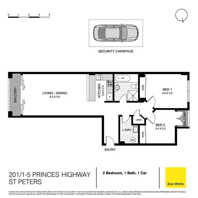 Floorplan of Homely apartment listing, 201/1-5 Princes Highway, St Peters NSW 2044