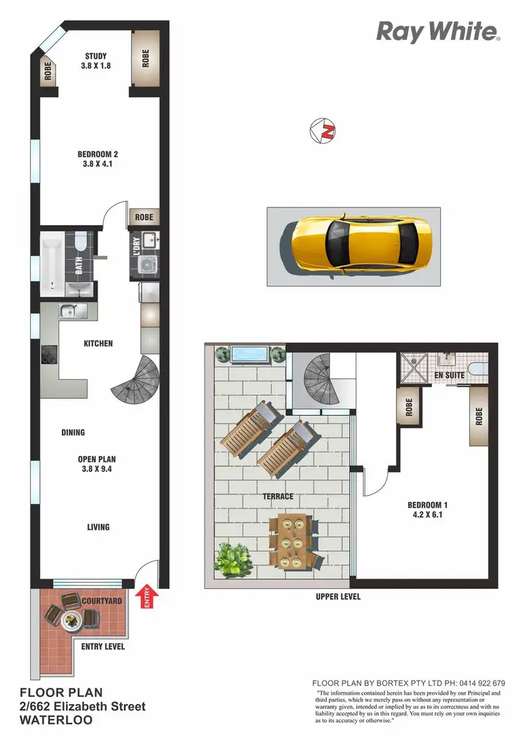 Floorplan of Homely apartment listing, 2/662 Elizabeth Street, Waterloo NSW 2017