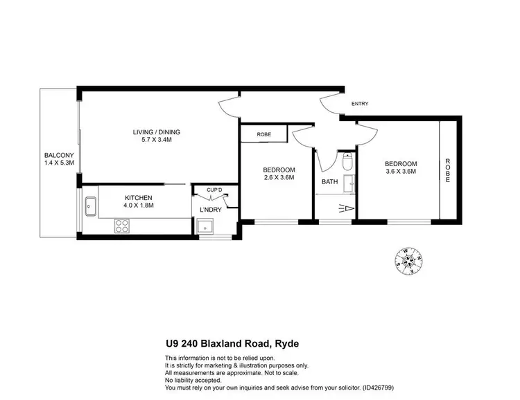Floorplan of Homely apartment listing, 9/240 Blaxland Road, Ryde NSW 2112