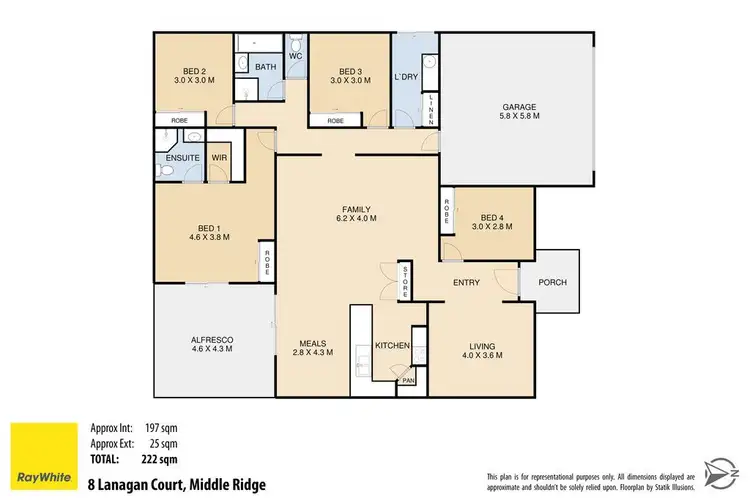 Floorplan of Homely house listing, 8 Lanagan Court, Middle Ridge QLD 4350