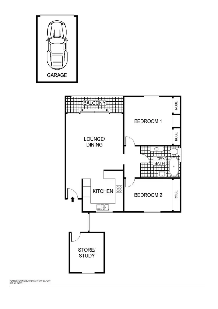 Floorplan of Homely unit listing, 24/30 Chinner Crescent, Melba ACT 2615