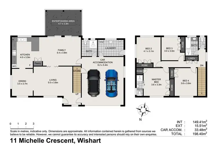 Floorplan of Homely house listing, 11 Michelle Crescent, Wishart QLD 4122